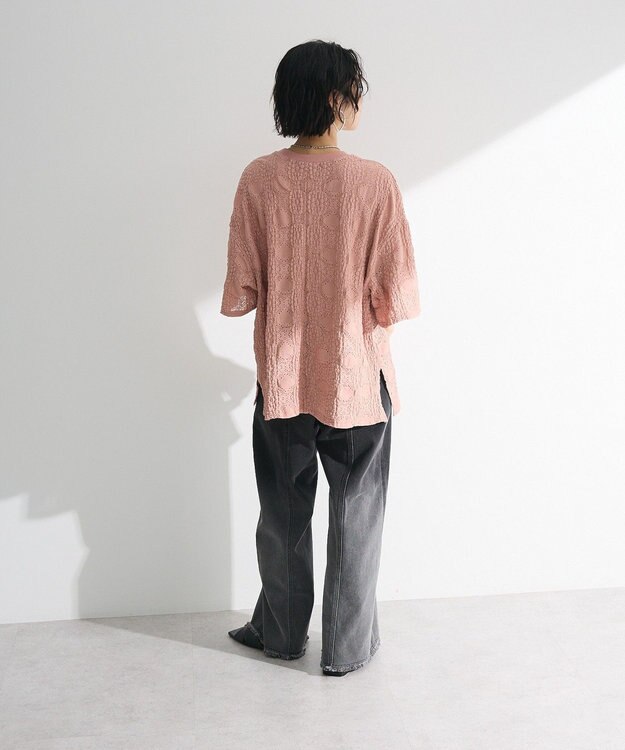 Green Parks ・ＳＵＧＡＲ　ＳＰＯＯＮ　シャーリングカットレースＴＥＥ Pink