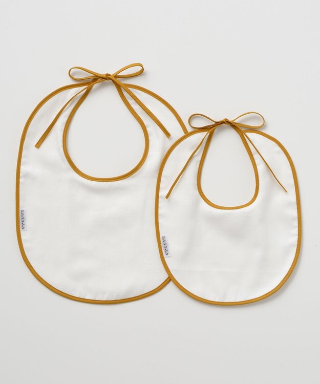 京和晒綿紗 【BABY】ベビーガーゼビブ　5重合わせ マスタードバイアス