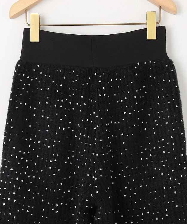 組曲 【組曲×setsuko sagittaire】ツィードニットタックパンツ ブラック系