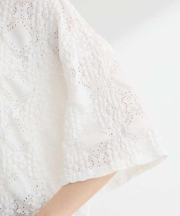 Green Parks ・ＳＵＧＡＲ　ＳＰＯＯＮ　シャーリングカットレースＴＥＥ Off White