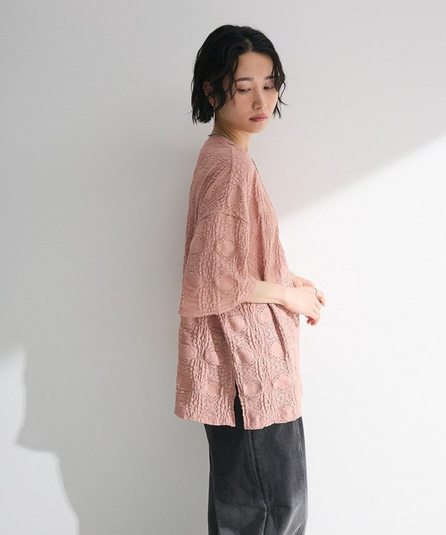 Green Parks ・ＳＵＧＡＲ　ＳＰＯＯＮ　シャーリングカットレースＴＥＥ Pink