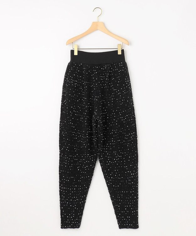 組曲 【組曲×setsuko sagittaire】ツィードニットタックパンツ ブラック系