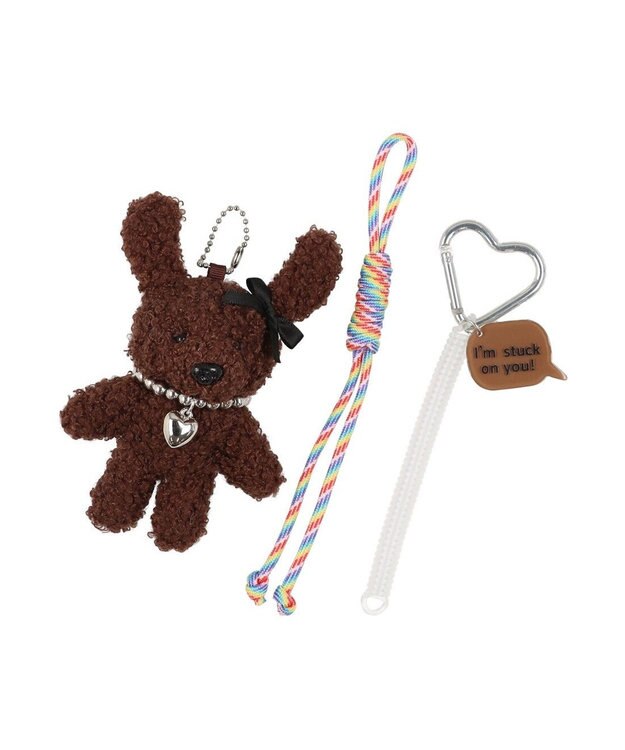 UNBILLION カシュカシュ cachecache / クマハートカラビナチャーム ブラウン