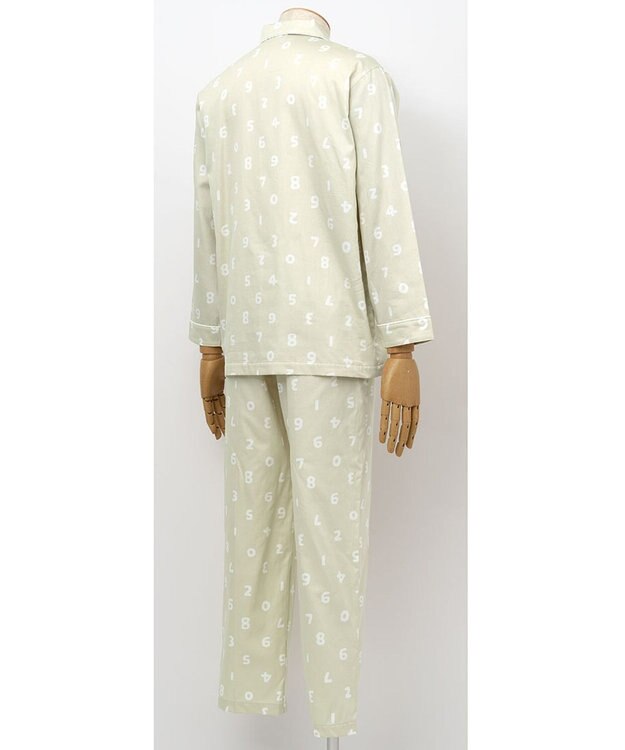 ワコール／睡眠科学 【メンズパジャマ】　長袖　長ズボン　SOU・SOU（R）　綿100%　サテン生地　睡眠科学／ワコール　 YGX637 ベージュ