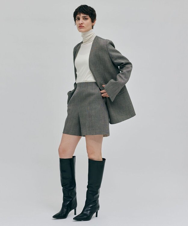 BEIGE， GRANET / ウールリバーショートパンツ Taupe×Ecru