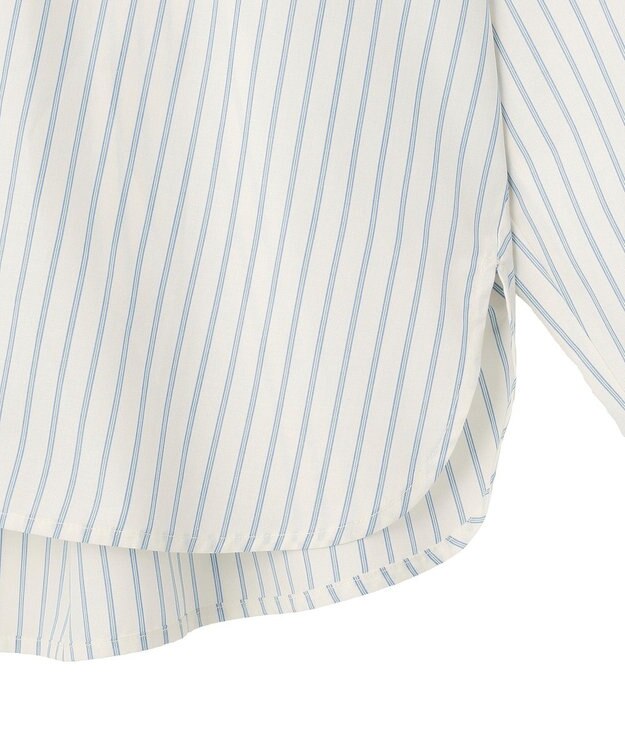 AMERICAN HOLIC 【イージーケア】バックギャザースキッパーシャツ Stripe Ivory