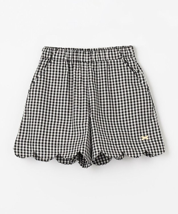 ANY KIDS 裾スカラップ ショートパンツ ギンガム