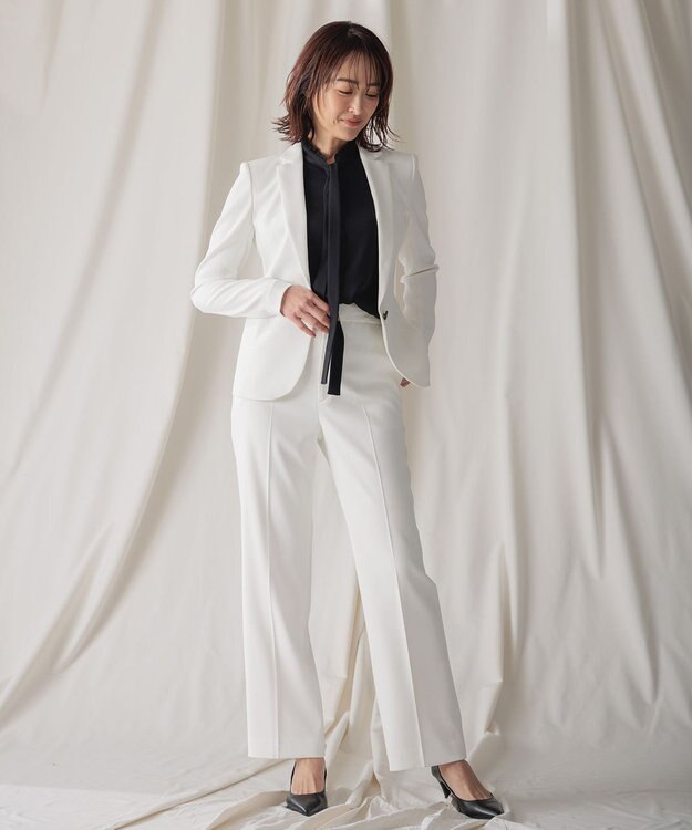 BEIGE， 【洗える】LUIZA / テーラードジャケット White