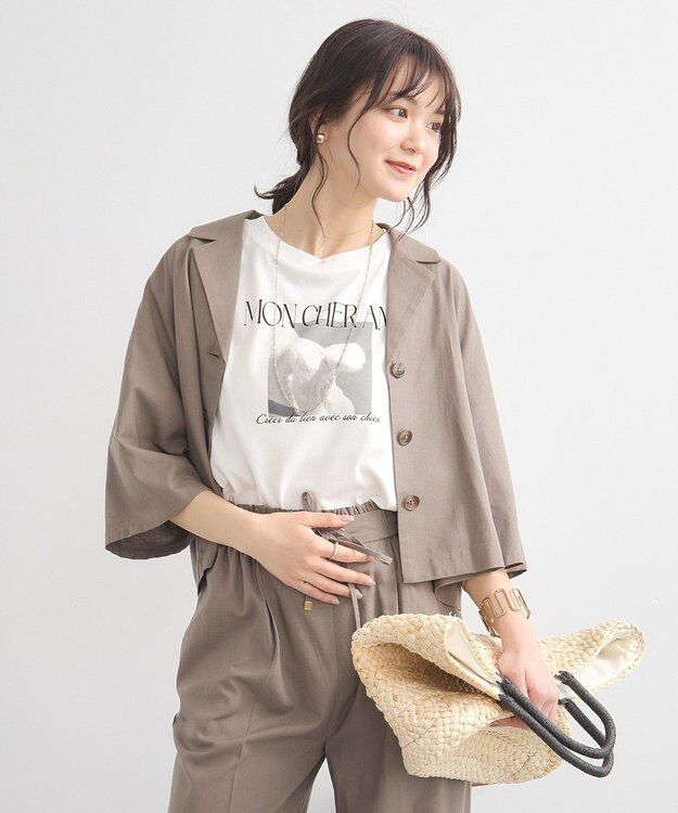 earth music&ecology 【接触冷感/洗濯機可】PhotoショートＴ Off White