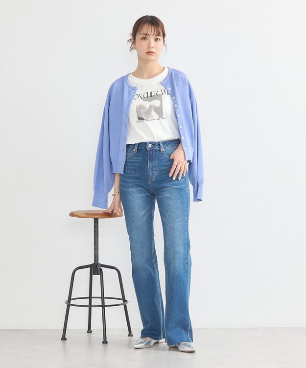 earth music&ecology 【接触冷感/洗濯機可】PhotoショートＴ Off White