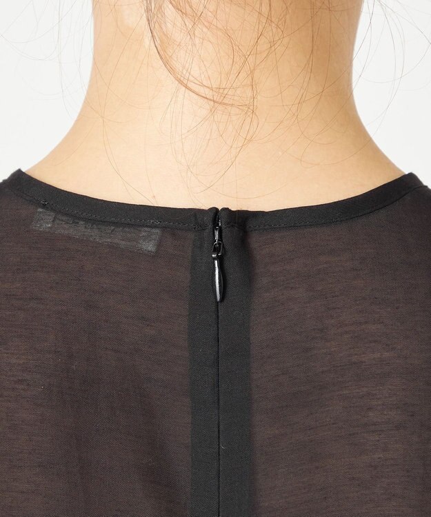 NAVE 【ReNAVE・洗える】シアーボイル ブラウス ブラック系