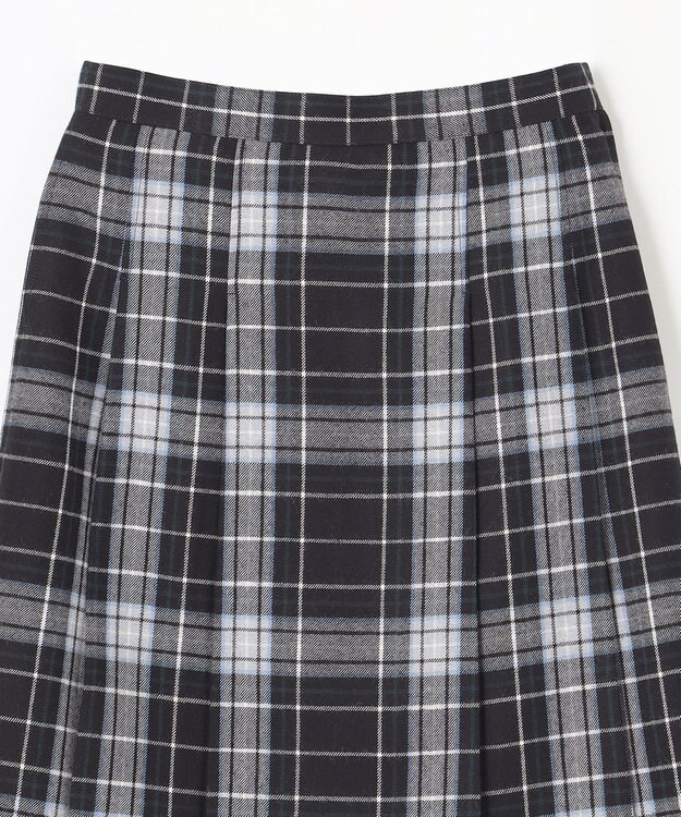 組曲 KIDS 【150-170cm】ウール綾チェック スカート（リボン付き） ネイビー系5