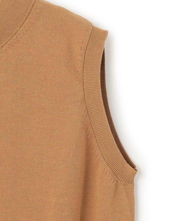 UNFILO L UVモイスト スリーブレスニット キャメル