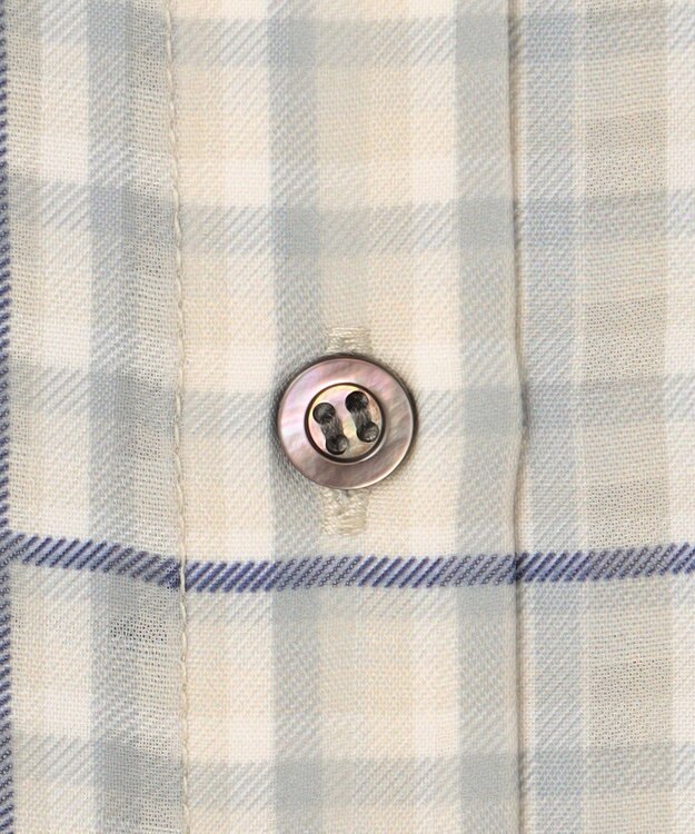 組曲 L 【洗える】シアーチェック ブラウス ベージュ系3