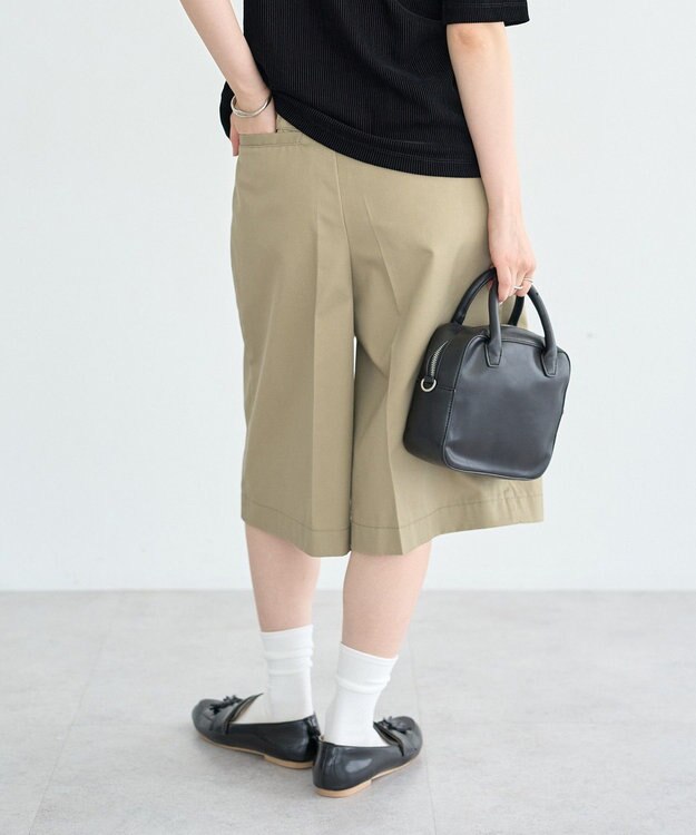 earth music&ecology タックハーフパンツ Beige