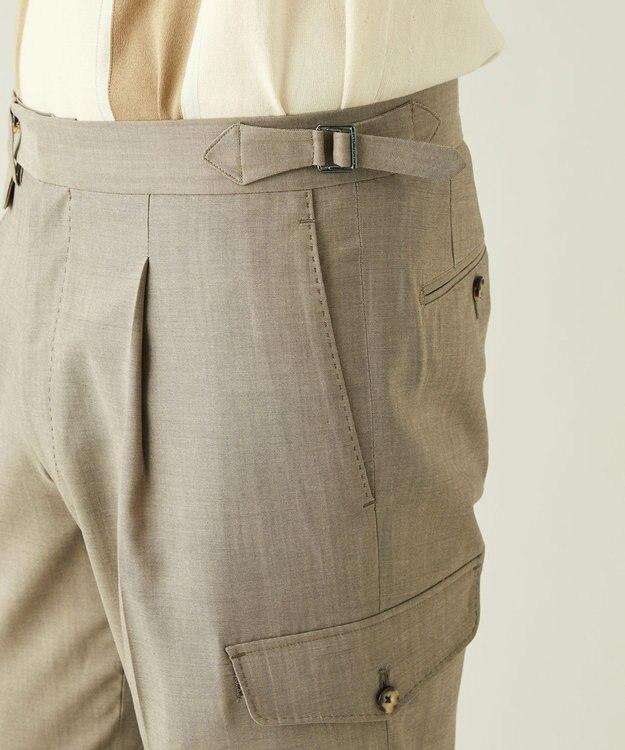 GOTAIRIKU ウォッシャブル ドレスカーゴパンツ ベージュ系