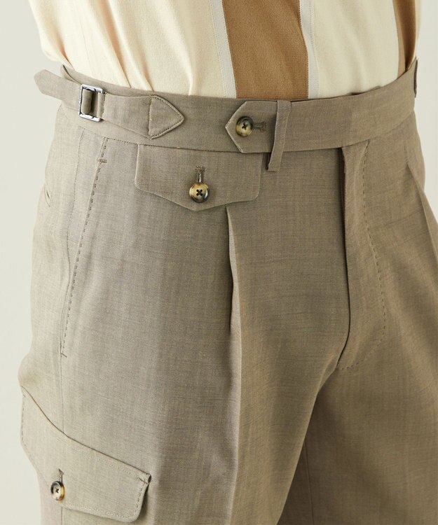 GOTAIRIKU ウォッシャブル ドレスカーゴパンツ ベージュ系