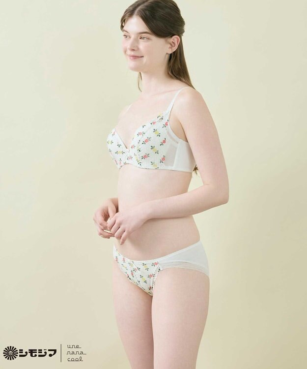 une nana cool MADE WITH シモジマ さあわたし レース 脇高ブラジャー アイボリー