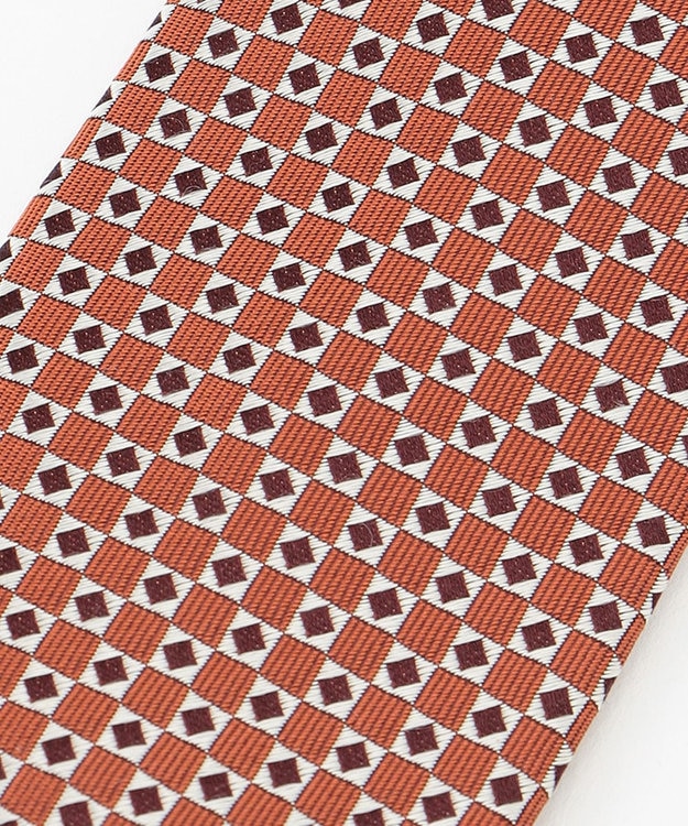 J.PRESS MEN ヴィンテージジャガード/ダイヤグラム柄 ネクタイ オレンジ系8