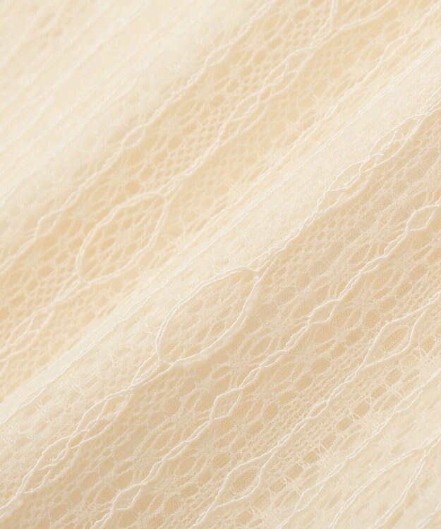 earth music&ecology レースドッキングボートネックプルオーバー Ecru