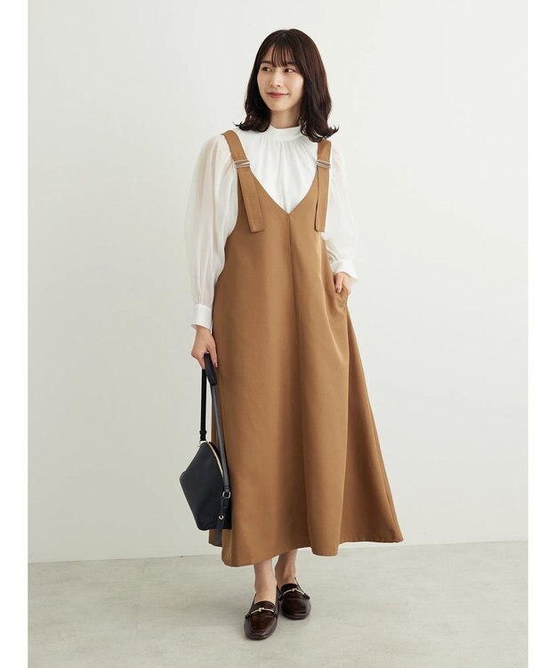 Green Parks ・ＥＬＥＮＣＡＲＥ　ＤＵＥ　Ｖネックジャンスカ Beige