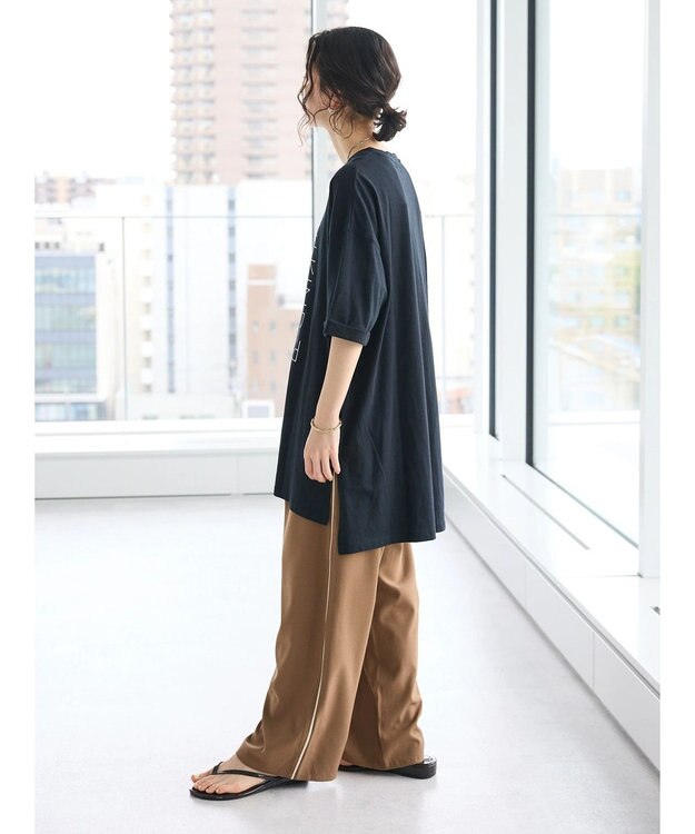 CRAFT STANDARD BOUTIQUE シルケット天竺　スクエアＰＴ　ＢＩＧ　Ｔｅｅ　Ｓ／Ｓ Black