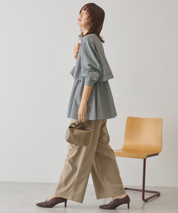 AMERICAN HOLIC サッカーティアードブラウス Gingham Check