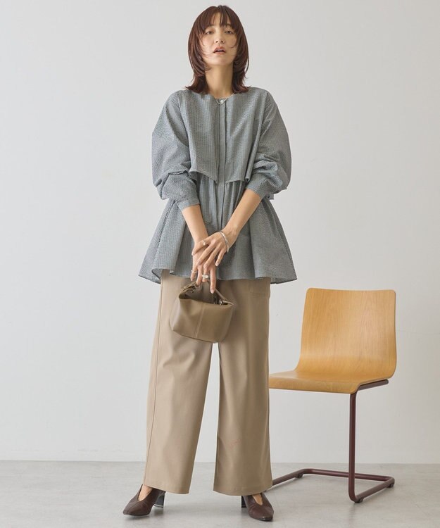 AMERICAN HOLIC サッカーティアードブラウス Gingham Check