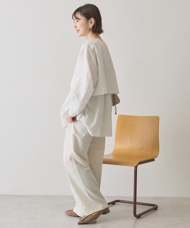 AMERICAN HOLIC サッカーティアードブラウス Stripe