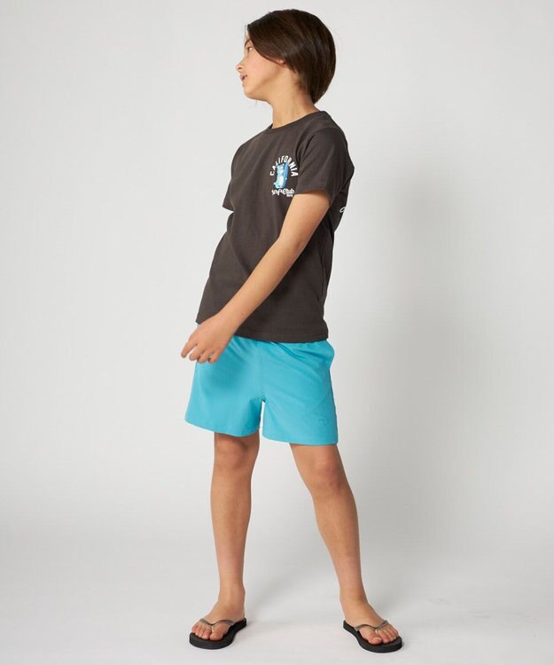 OP／FILA 【Ocean Pacific】カリフォルニアベアバックプリントTシャツ チャコールグレー