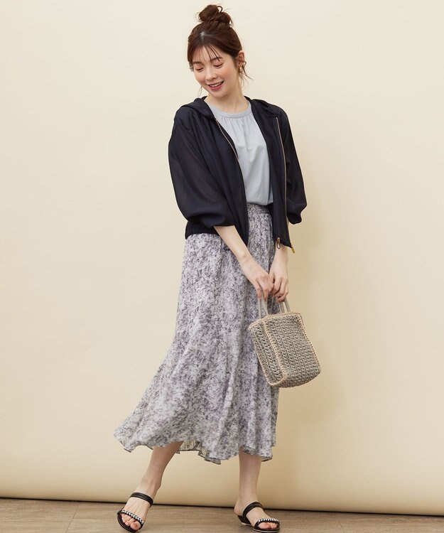 ANY SIS 【2SET】コンパクトトップス×ミスティプリントスカート セットアップ ミント