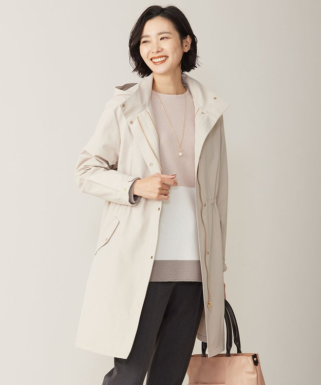 J.PRESS LADIES L VINAジェットオックス フーデッド コート ベージュ系