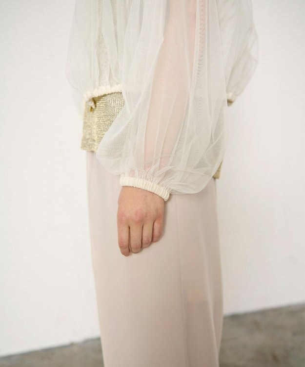 GRACE CONTINENTAL ギャザーチュールブルゾン キナリ