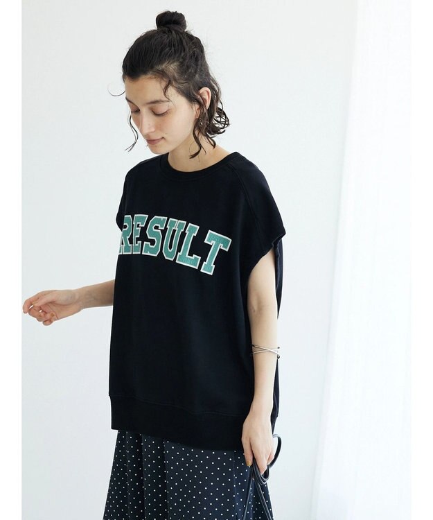 CRAFT STANDARD BOUTIQUE ミニ裏毛　パウダー加工　２ｗａｙクラックＰＴベスト Black