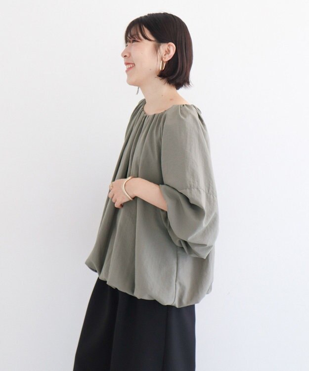Green Parks ・ＥＬＥＮＣＡＲＥ　ＤＵＥ　バルーンブラウス Gray