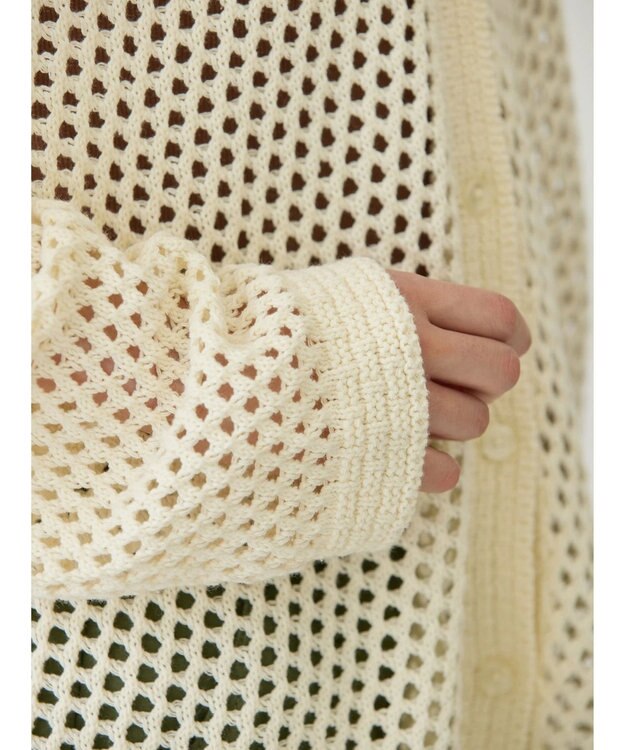 AMERICAN HOLIC 透かし編みニットカーディガン Ivory