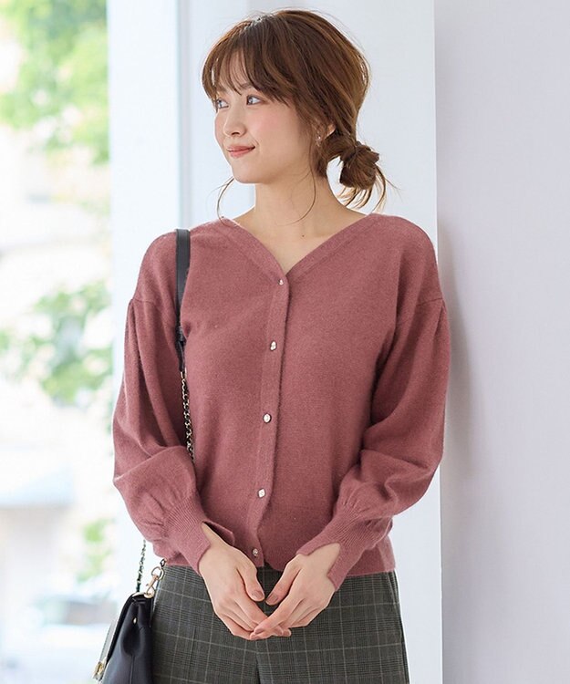 ANY SIS 【2WAY】ウールブレンド ニット ダスティーピンク