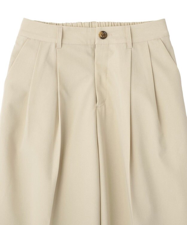 CRAFT STANDARD BOUTIQUE タックイージーワイドパンツ Light Beige