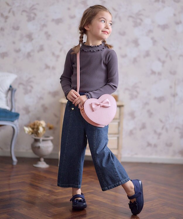 ANY KIDS ハート型 ショルダーバッグ ピンク