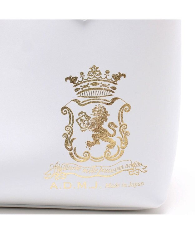 A.D.M.J. 【撥水】リバティソフト25ｃｍ中仕切 トート ホワイト