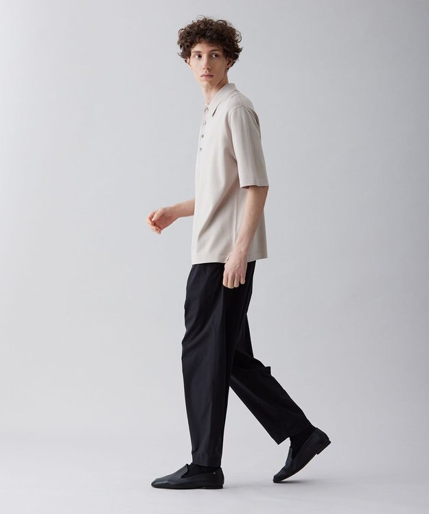 UNFILO MENS 【接触冷感】イージーケア ニットポロ [23年春夏商品] アイボリー