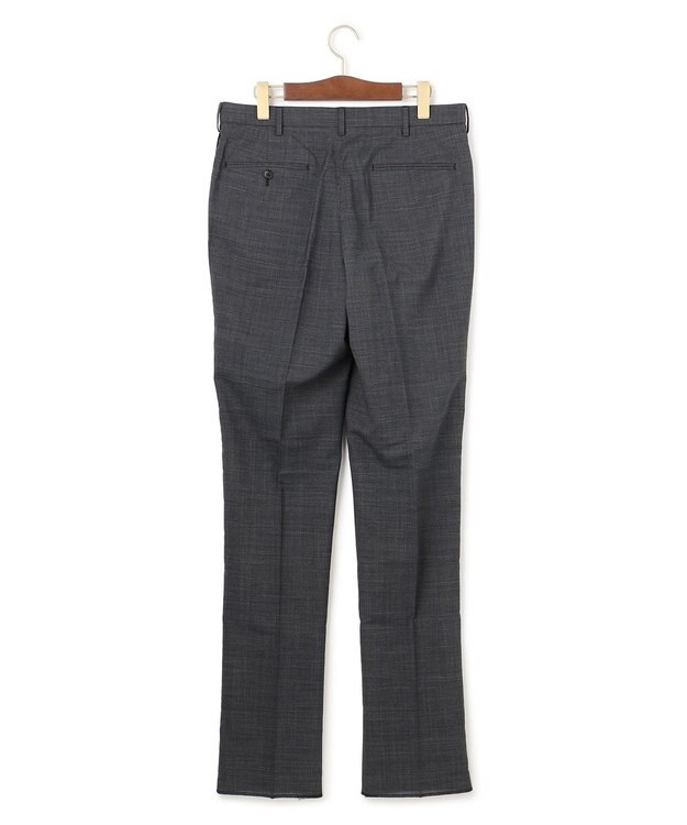 J.PRESS MEN 驚きの軽さ【洗える / 高通気性 / ストレッチ性 / 防シワ】グレナカートチェック スラックス / ノータック グレー系3