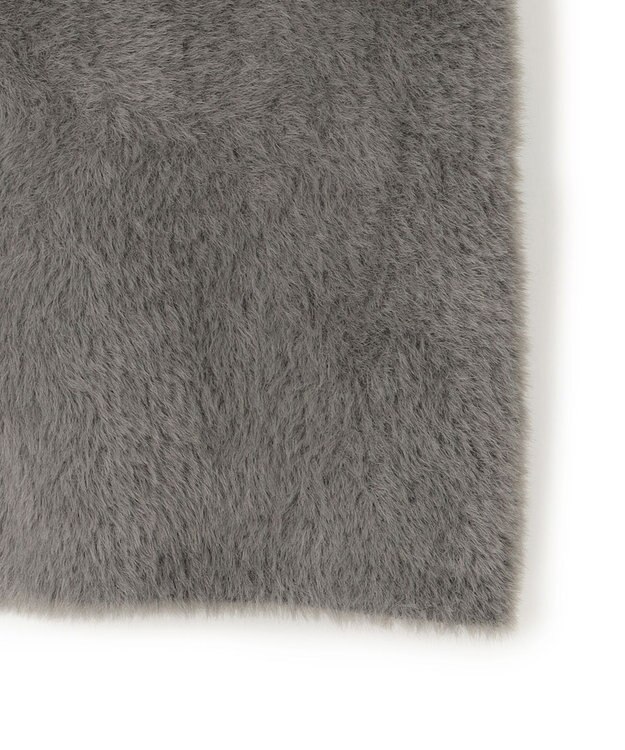 UNFILO L ナイロンシャギー カーディガン ベスト チャコール