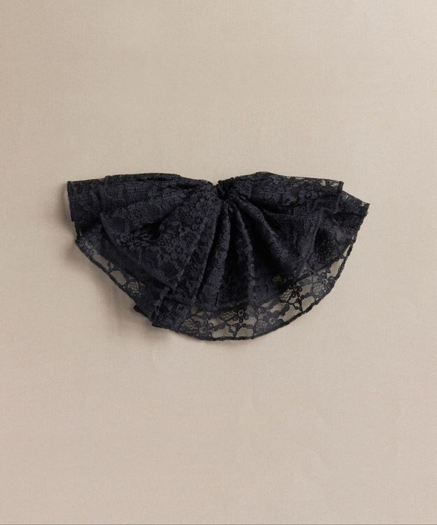 Phoebe ビッグフリルシュシュ　ブラック ブラック