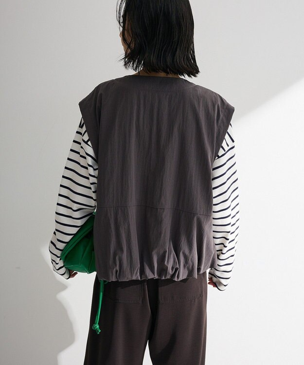 Green Parks ナイロンバルーンベスト Charcoal Gray