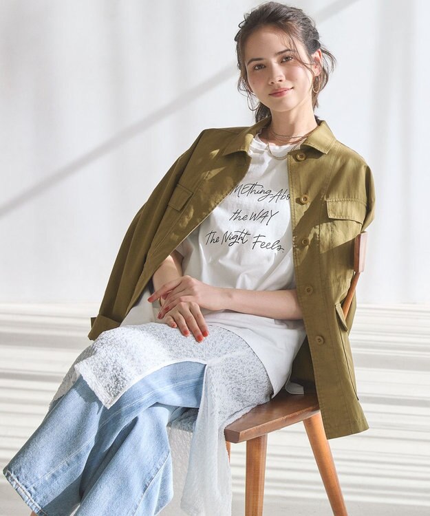 23区 L 【SLOW/一部店舗限定】ヴィンテージライク ロゴ Tシャツ ホワイト系