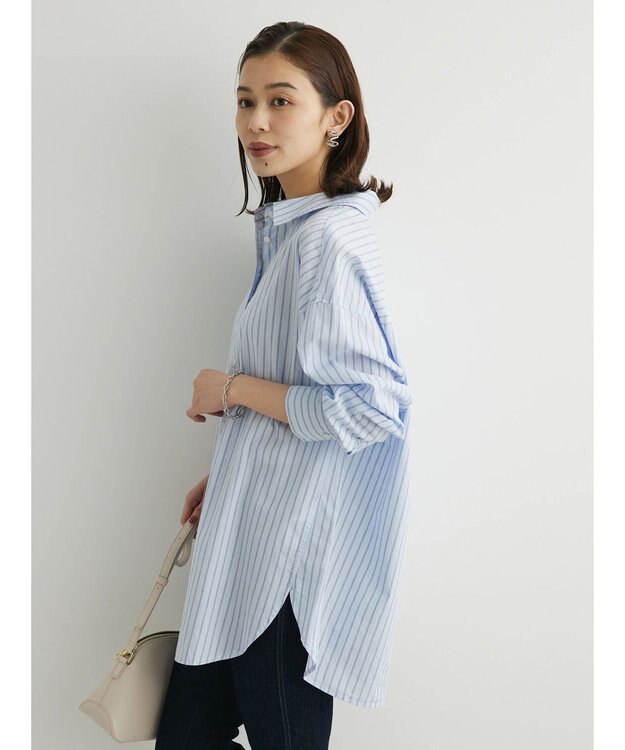 Green Parks アソートストライプシャツ Blue