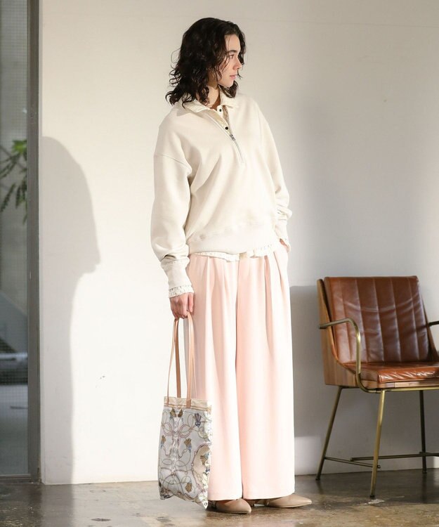 Green Parks スカーフ柄トート Light Gray