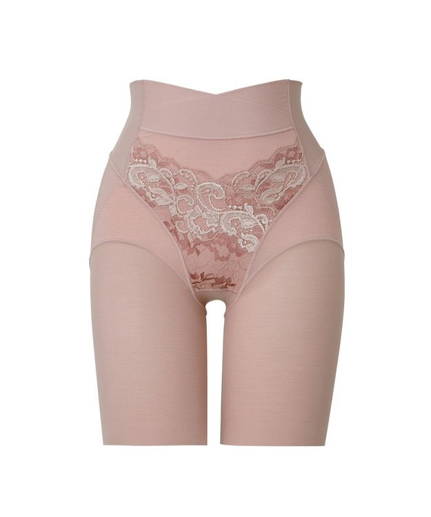 BRADELIS New York 【BRADELIS NewYork peace】綿混フィットレースガードル お尻と太ももの境目をしっかり作る補整ガードル ローズベージュ