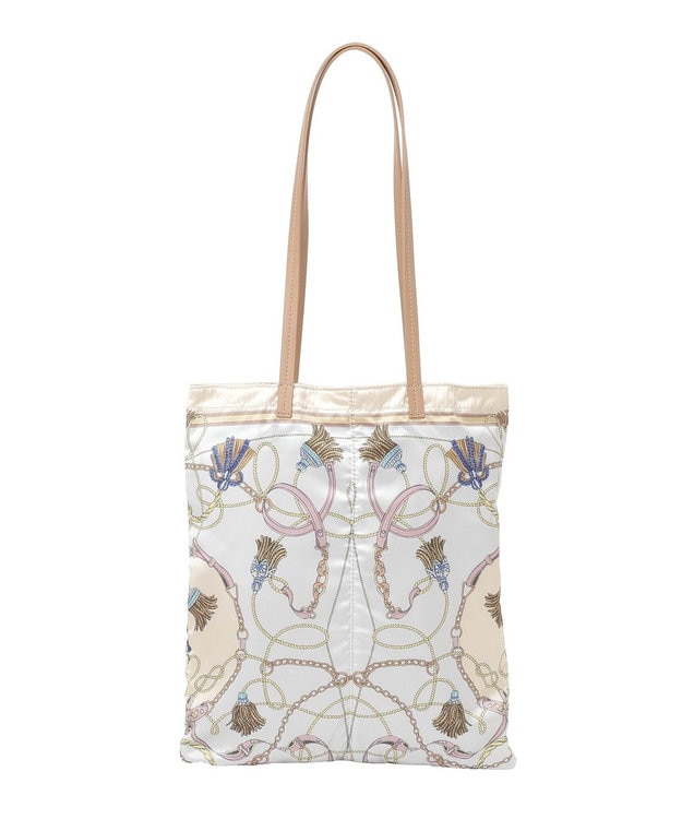 Green Parks スカーフ柄トート Light Gray